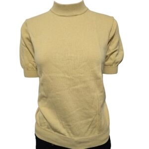 Nicole Summer Short Sleeve Sweater Top In Buttercream